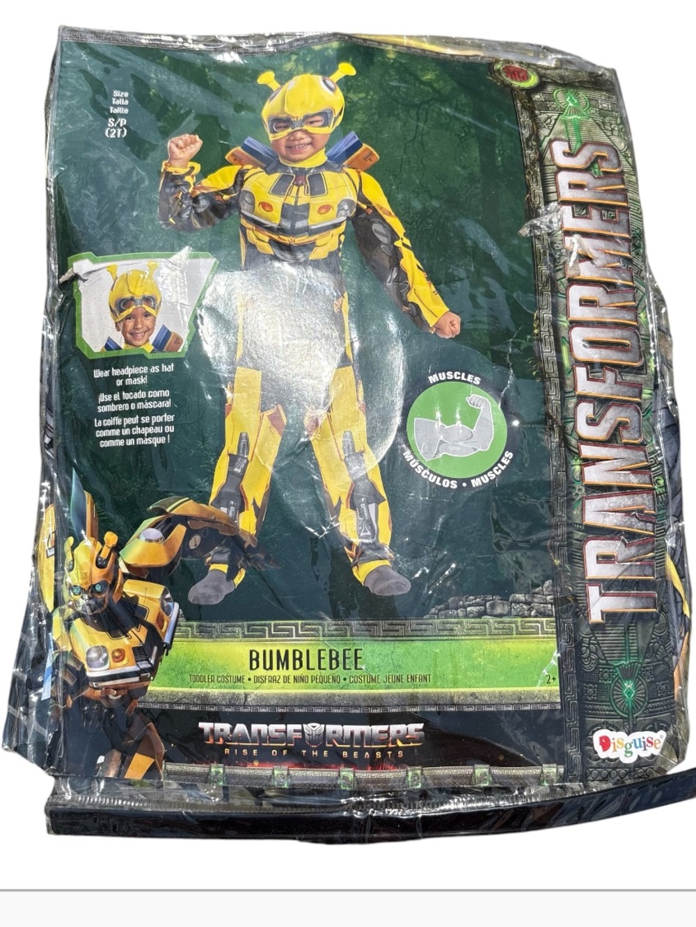 Universal Transformers Bumblebee Kids Costume Small 2T Black Yellow Halloween